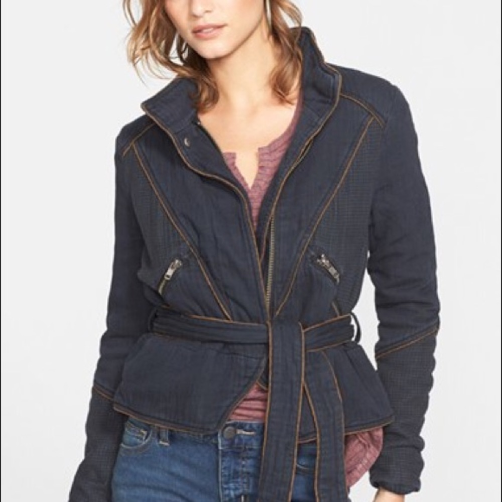 - Free People Double Cloth Twill Jacket